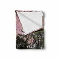thumbnail image 2 of Nature Modern Home Soft Flannel Fleece Throw Blanket, Bench Under Cherry Tree Cherries Blooms Spring Park View, Cozy Plush for Indoor and Outdoor Use, 50" x 60", Pink Purple and Green, by Ambesonne, 2 of 6