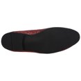 thumbnail image 6 of Santimon Leather Paillette Loafers Business Dress Shoes Glitter Slip-on Casual Shoes Red 13 US, 6 of 7
