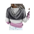 thumbnail image 2 of Seyurigaoka Women Juniors Casual Hoodie, Contrast Color Long Sleeve Hooded Pullover Tops Blouse, 2 of 7