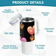 thumbnail image 4 of Hearts Balloon 40 oz Tumbler with Handle Insulated&nbsp;Travel Mug&nbsp;Lid Straw Leak Proof Steel Vacuum Water Bottles Glasses Fits in Car Cup Holder, 4 of 7