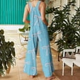 thumbnail image 2 of Womens 2025 Printed Pocket Jumpsuit, Sleeveless Regular Fit with Stylish Pattern, Versatile for Casual/Formal Occasions, 2 of 5