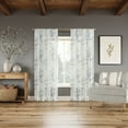 thumbnail image 5 of No. 918 Margot Botanical Print Sheer Rod Pocket Curtain Panel, 50"W X 84"L, Blue, 5 of 6