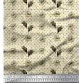thumbnail image 1 of Soimoi Cotton Poplin Fabric Curve Diamond,Leaves & Floral Artistic Printed Fabric 1 Yard 56 Inch Wide, 1 of 1