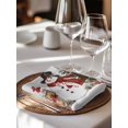 thumbnail image 6 of Grey Christmas Snowman Cloth Napkins Set of 6 Reusable Dinner Napkins, Xmas Snowflake Elk Tree Balls Cocktail Napkin Washable Table Napkins for Wedding/Holiday Party/Baby Shower 20"x20", 6 of 7