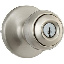 Kwikset Polo Keyed Entry Door Knob Lockset 94002-826 - Adjustable, Satin Nickel - 1 Pack