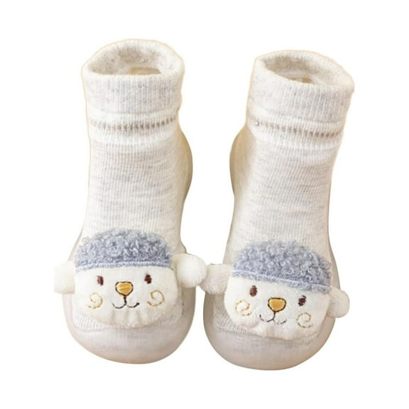 Otqutp Baby Lightweight Sneakers Boys Girls Animal Cartoon Socks Shoes Toddler WarmThe Floor Socks Non Slip Prewalker Shoes