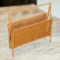 thumbnail image 4 of Raindrops Large Capacity Magazine Rack Woven Desk Organizer Rattan Stylish Magazine Holder For Home, 4 of 6