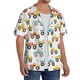 thumbnail image 2 of Fotbe Cartoon Monster Trucks Camisa Estampada de Manga Corta para Hombre, Casual de Verano, Estilo Playero, Sin Arrugas-Small, 2 of 5