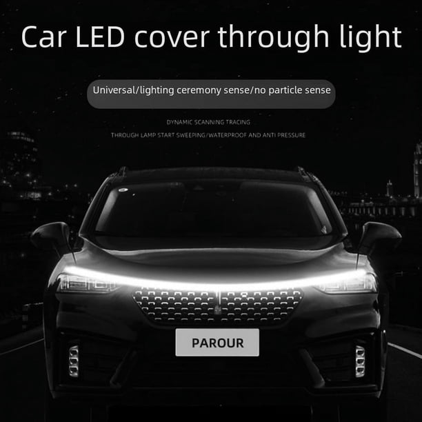 Cubierta de modificación de luz LED para capó de automóvil, luz de circulación diurna, luz de ambiente, luz decorativa