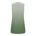 thumbnail image 3 of up to 60% off Gifts Usmixi Womens Tank Tops Comfort Lightweight Loose Fit Flowy Pleated Swing Ladies Fashion Tunic Vest Tops Summer Trendy Gradient Print Square Neck Sleeveless Shirts Blouse Green s, 3 of 4