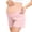 Pink, variant on ZVNAΖH Maternity Lounge Shorts Comfy Ribbed Knit Sleep Shorts Low Waist Breathable Lace Trim Home Shorts for Pregnancy, M-3XL