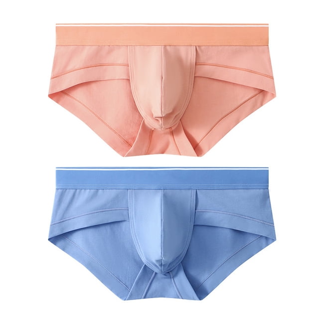 Calzoncillos de algodón puro para hombre, transpirables, con forma de U, con bolsa grande, cintura baja, sexys, para jóvenes