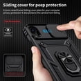 thumbnail image 3 of for iPhone XR Case with Camera Lens Cover, HD Screen Protector, 10 FT Military Grade Drop Protection, Magnetic Ring Holder Kickstand Protective Phone Case, Black, 3 of 12
