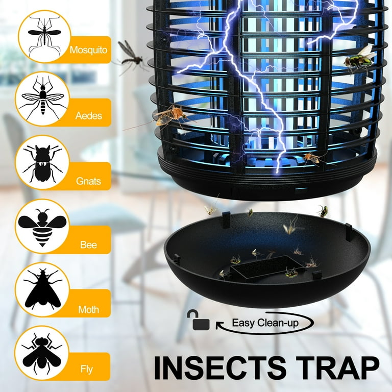 2 in 1 Bug Zapper,High Powered Waterproof Zapper for Outdoor and  Indoor,4200V Electronic Mosquito Trap for Home, Garden