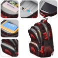 thumbnail image 4 of Game Controller Red Pattern Backpack for School, Cute School Bag with Adjustable Shoulder Straps and Padded Back, 16.9"x12.6"x5.9", 4 of 5