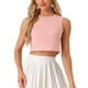 thumbnail image 1 of INSPIRAR CHIC Blusa sin mangas para mujer Vintage Verano Tops de Gingham M Rosa, 1 of 5