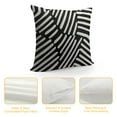 thumbnail image 4 of ONETECH  Microfiber Decorative Zippered Throw Pillow Cover Soft Cozy Black and White Geometric Pattern Square Cushion Case for Sofa Couch Bedroom Car, Line, 4 of 5