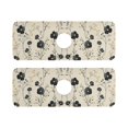 thumbnail image 7 of Yayeee Faucet Mat for Kitchen Sink 14.7" Diatomite Long Splash Guard Pad, Small Black Flowers, 2 Pack, 7 of 7