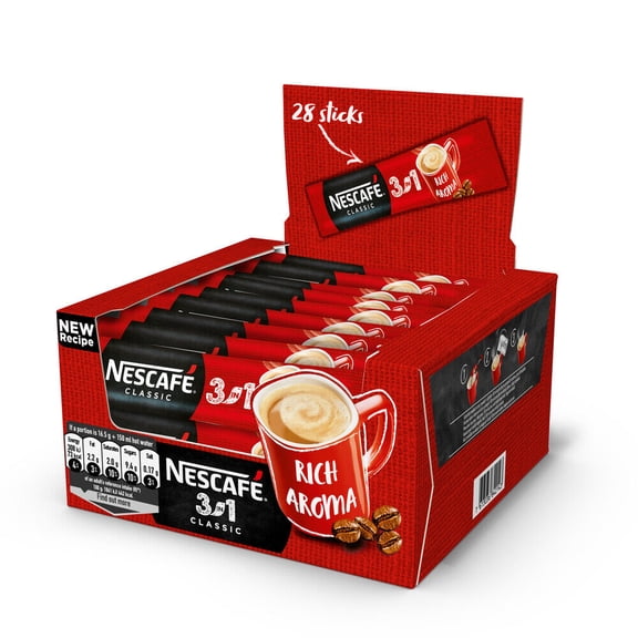 Nescafe 3 In 1 Classic Instant Coffee In Single Packets 28 X 17.5G