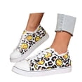 thumbnail image 3 of Women Baseball Print Shoes Canvas Sneakers Trendy Casual Walking Shoes, 3 of 9