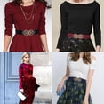thumbnail image 3 of Femmes Dame Métallisé Rétro Fleur Élastique Robe Élastique Ceinture Ceinture Étroite, 3 of 5