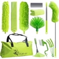 thumbnail image 1 of CALBEAU Microfiber Feather Duster Set with 100-inch Extension Pole Dusters for Cleaning High Ceiling Fan, Cars, Furniture, 11PCS Cleaning Tools Kit t-Green, 1 of 8