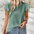 thumbnail image 1 of LOVZFMLL Hauts d'Été pour Femmes T-shirt à Manches Courtes Col Rond, 1 of 8