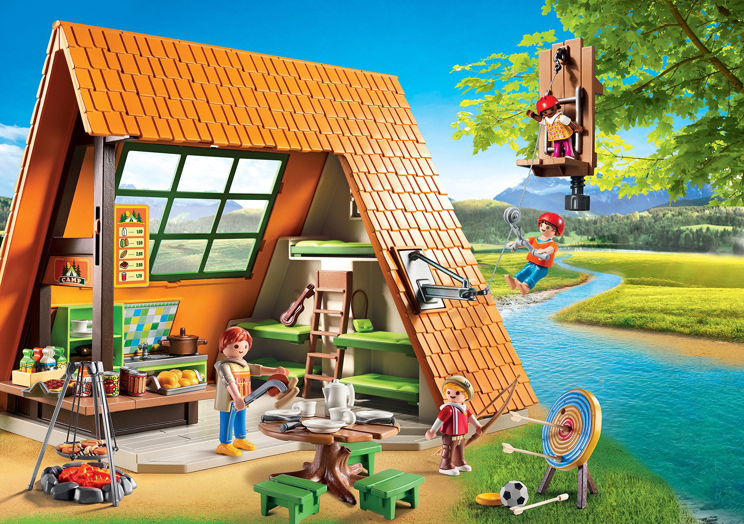 PLAYMOBIL Letto Da Campeggio Pieghevole Verde Safari 3413/3433 - Completo