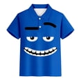 thumbnail image 2 of WOYY Summer Polo Shirt for Boys Graphic Print Short Sleeve Tshirt Kids Casual Polos, Sizes 3-14, 2 of 5