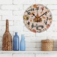 thumbnail image 3 of Yayeee 10" Wall Clock Battery Operated Quartz Round Silent Non-Ticking Home Decor,Campfire Pattern, 3 of 6