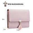 thumbnail image 2 of FloreceBien Cartera de mujer con RFID, cartera pequeña y de formato corto, cartera de mujer de piel sintética, cartera pequeña, monedero para mujer. El color es muy bonito, con varios compartimentos., 2 of 5