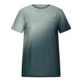 thumbnail image 5 of Tops for Women Tie-dye Pocket Crewneck Short Sleeve Tees T-shirt Ladies Beach Blouse Tunic Tops Women's Summer Clothes, 5 of 8
