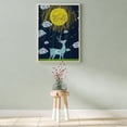 thumbnail image 4 of Cuadro colgante sin marco con estampado de luna de venado, póster decorativo resistente al agua de color Multicolor, imágenes decorativas para sala de estar, 3 piezas Inevent HA011814-00, 4 of 7