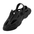 thumbnail image 3 of Zuecos clásicos, sandalias con punta cerrada, zapatillas, moda de verano para adultos, sandalias ligeras de EVA, sandalias de playa, sandalias de negro 37 Yinane Sandalias de playa con plataforma, 3 of 8