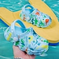 thumbnail image 4 of Kid Garden Clogs Slip On Shoes Boys Girls Sandals Cute Cartoon Water Shower Slippers Sky blue 180, 4 of 5