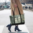 thumbnail image 4 of FORMRS Canvas Laptop Tote Bag for Women with 15.6" Computer Compartments Shoulder Handbag, Ghosts Playing in A Garden, 4 of 7