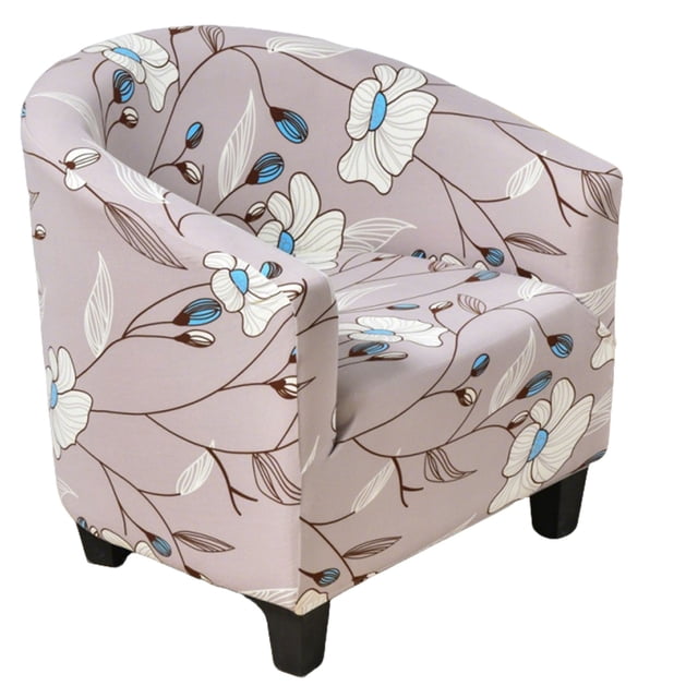 Modern Stretch Tub Chair Cover Soft Breathable Elastic Armchair Slipcover, Non-Slip Washable Club Chair Protector for Living Room Dining Room