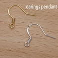 thumbnail image 3 of 1 Pair Earring Hook DIY Craft Homemade Professional Craftsman Earhook Dangling Hooks Clasp Fitting Jewelry Making Findings Handicraft Accessory Gold, 3 of 6