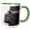 Green/White, variant on 3drose, Denmark, Helsingoer Cathedral, Iron Padlock - Eu07 Cmi0142 - Cindy Miller Hopkins, 11oz Two-tone Green Mug