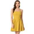 thumbnail image 1 of Disfraz de navidad Fiesde las mujeres sin tirantes con cremalleexpuessólido mini vestido de tubo acampanado MostaXL, 1 of 6