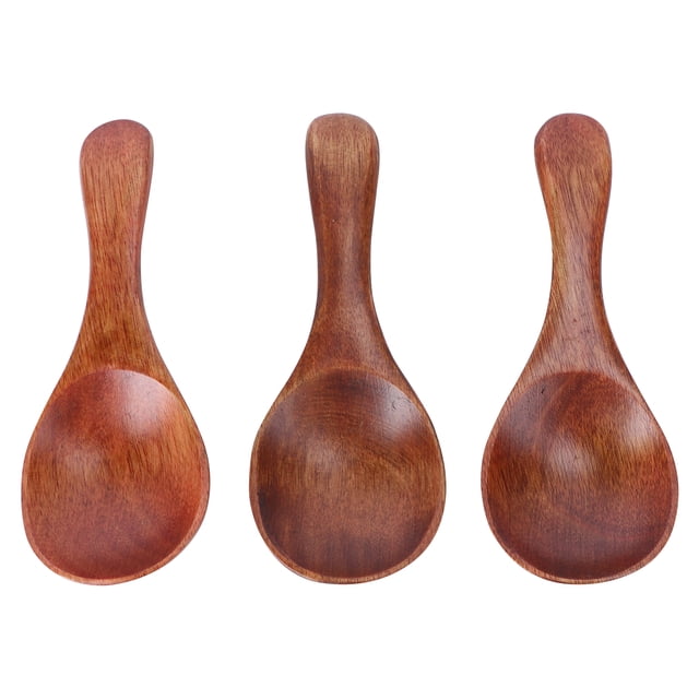 3pcs Milk Powder Spoon Mini Wood Spoons Short Handle Ice Cream Scoop Kitchen Tea Accessories Sugar Spoons Home Tableware