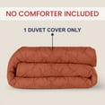 thumbnail image 2 of Kotton Culture 600TC 1Pc Pinch Pleated Duvet Cover Only 100% Egyptian Cotton (Burnt Orange, Twin), 2 of 4