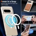 thumbnail image 2 of For Google Pixel 8 Pro Case Compatible With 𝐌𝐚𝐠𝐬𝐚𝐟𝐞, Shockproof Hard Pc Back With Soft Tpu Magnetic Cover Phone Case For Pixel 8Pro, 6.7 Inch, Crystal Clear[o1531], 2 of 5