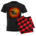 thumbnail image 6 of CafePress - A Piano Is Flying Out Of A Book. Pajamas - Men's Dark Loose Fit Cotton Pajama Set, 6 of 7