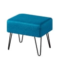 thumbnail image 5 of Home Soft Things Jacquard Ottoman - Angola - Ocean depths - 19" x 13" x 17", 5 of 5