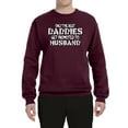 thumbnail image 2 of Wild Bobby, Only the Best Daddies Gets Promoted to Husband, Father's Day, Unisex Crewneck Graphic Sweatshirt, Maroon, 3X-Large, 2 of 3