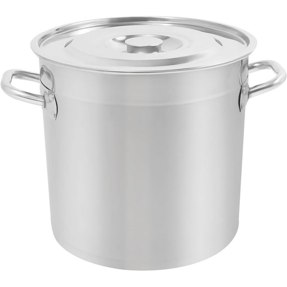 YANGLI 22-Quart Stainless Steel Stock Pot with Lid, Large Heavy Duty Induction Soup Pot for Cooking Canning Deep Cooking