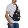 thumbnail image 7 of Sling Bag for Men, whale jellyfish moon stars space Fanny Pack Crossbody Bags Shoulder Chest Bag, Small Gym Bag Anti Theft Crossbody Backpack Daypack for Travel Sports Running Hiking, 7 of 7