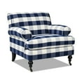 thumbnail image 6 of Jennifer Taylor Home Alana 38" Lawson Large Living Room Accent Arm Chair with Metal Casters, Blue lattice Woven, 6 of 9