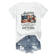 thumbnail image 4 of KHONTS Women's 250 Anniversary USA Shirt Patriotic America Graphic Casual Shirt 250 Years USA Flag Short Sleeve T-Shirt White XL, 4 of 4